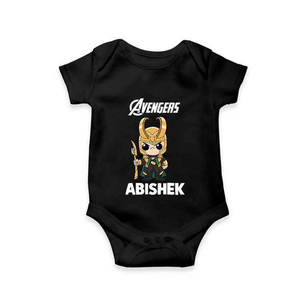  Mini Hero Avengers Assemble Romper - BLACK - New Born (Chest 14")
