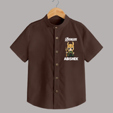 Mini Hero Avengers Assemble Shirt - CHOCOLATE BROWN - 0 - 6 Months Old (Chest 23")