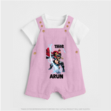 Mighty Thor Lightning Strike Dungaree - BABY PINK - 0 - 5 Months Old (Chest 18")