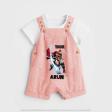 Mighty Thor Lightning Strike Dungaree - PEACH - 0 - 5 Months Old (Chest 18")