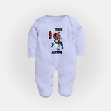 Mighty Thor Lightning Strike Full Body Suit - BABY BLUE - New Born (Chest 7.5")