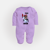 Mighty Thor Lightning Strike Full Body Suit - LILAC - New Born (Chest 7.5")