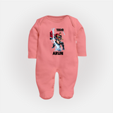Mighty Thor Lightning Strike Full Body Suit - PEACH - New Born (Chest 7.5")