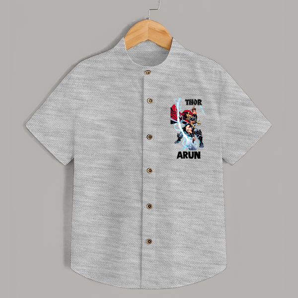 Mighty Thor Lightning Strike Shirt - GREY - 0 - 6 Months Old (Chest 23")