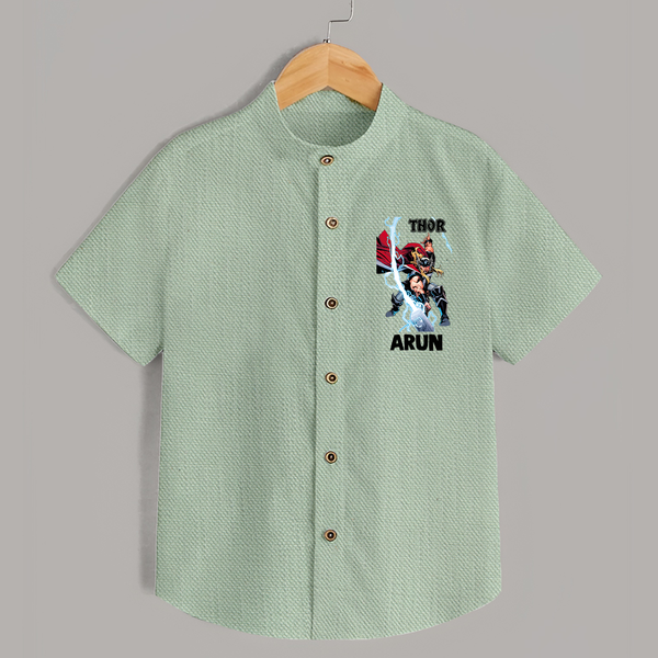 Mighty Thor Lightning Strike Shirt - MINT GREEN - 0 - 6 Months Old (Chest 23")