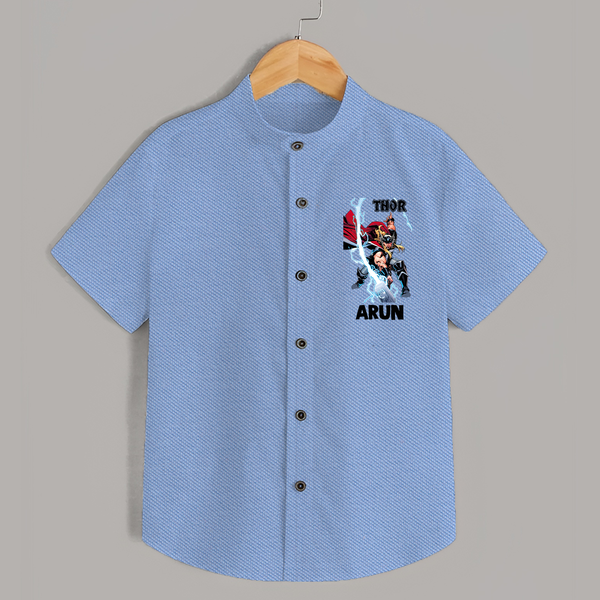 Mighty Thor Lightning Strike Shirt - SKY BLUE - 0 - 6 Months Old (Chest 23")