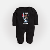 Mighty Thor Lightning Strike Full Body Suit - BLACK - New Born (Chest 7.5")