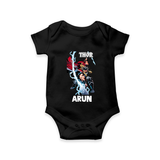 Mighty Thor Lightning Strike Baby Romper - BLACK - New Born (Chest 14")