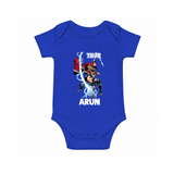Mighty Thor Lightning Strike Baby Romper - COBALT BLUE - New Born (Chest 14")