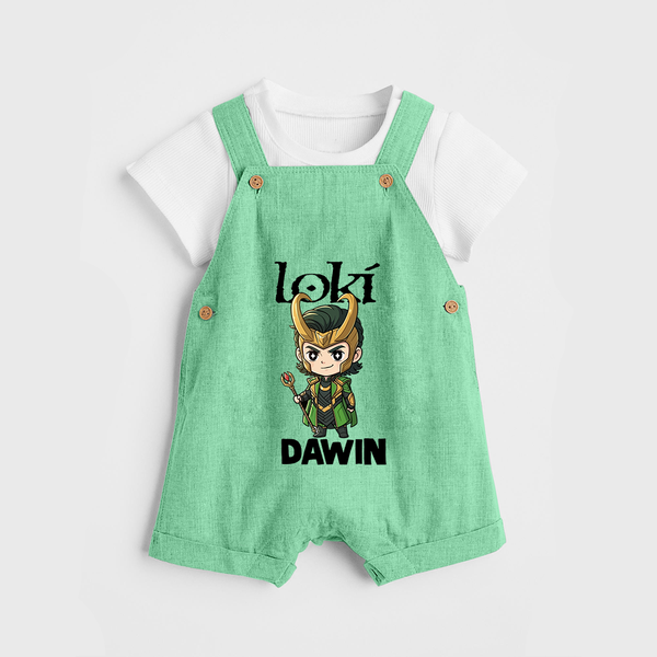  Mischief Maker Loki Chibi Dungaree - GREEN - 0 - 5 Months Old (Chest 18")