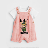  Mischief Maker Loki Chibi Dungaree - PEACH - 0 - 5 Months Old (Chest 18")