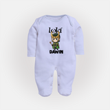  Mischief Maker Loki Chibi Full Body Suit - BABY BLUE - New Born (Chest 7.5")