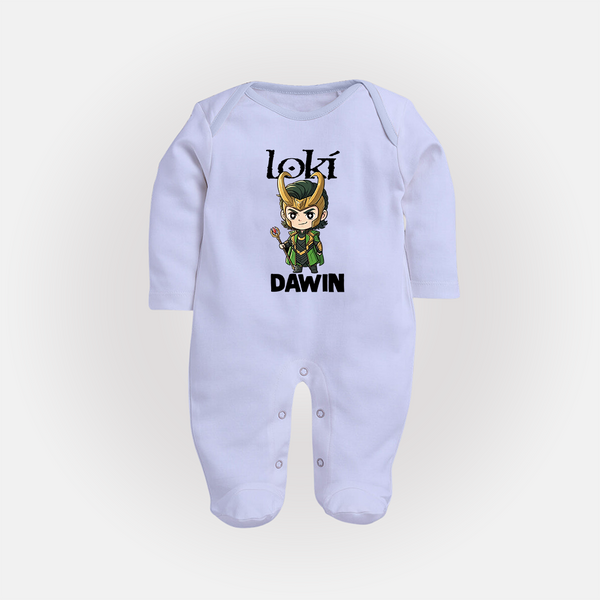  Mischief Maker Loki Chibi Full Body Suit - BABY BLUE - New Born (Chest 7.5")