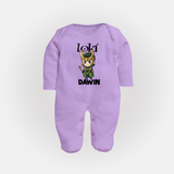  Mischief Maker Loki Chibi Full Body Suit - LILAC - New Born (Chest 7.5")