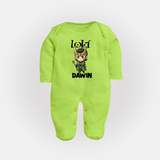  Mischief Maker Loki Chibi Full Body Suit - LIME GREEN - New Born (Chest 7.5")