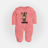  Mischief Maker Loki Chibi Full Body Suit - PEACH - New Born (Chest 7.5")