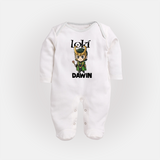  Mischief Maker Loki Chibi Full Body Suit - WHITE - New Born (Chest 7.5")
