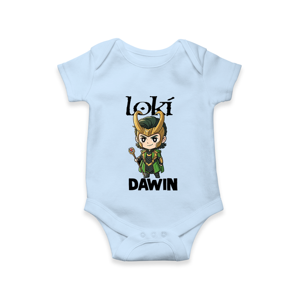  Mischief Maker Loki Chibi Romper - BABY BLUE - New Born (Chest 14")