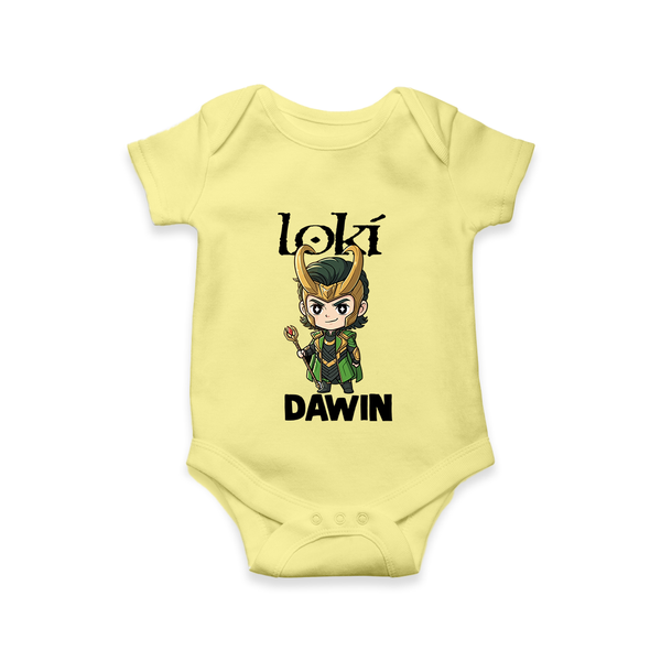  Mischief Maker Loki Chibi Romper - PASTEL YELLOW - New Born (Chest 14")