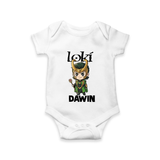  Mischief Maker Loki Chibi Romper - WHITE - New Born (Chest 14")