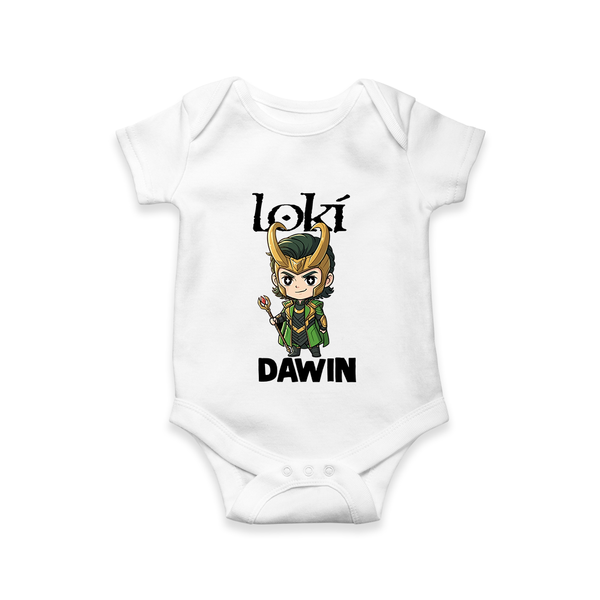 Mischief Maker Loki Chibi Romper - WHITE - New Born (Chest 14")