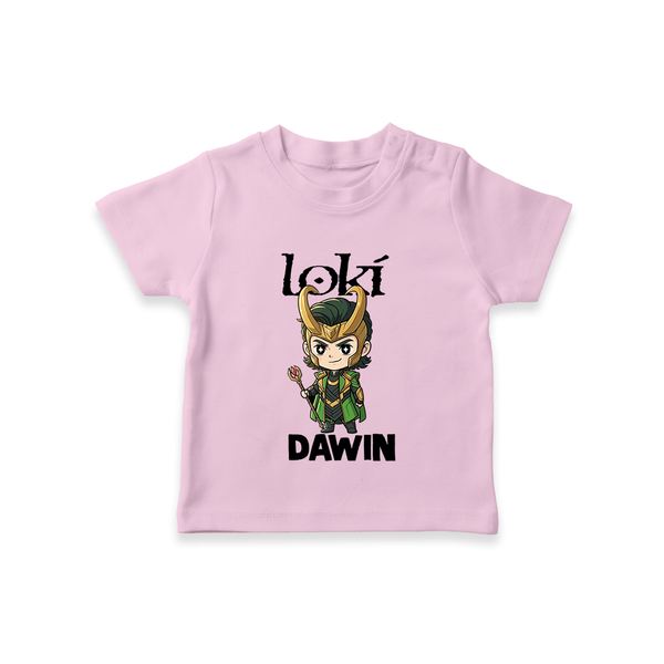  Mischief Maker Loki Chibi TShirt - BABY PINK - 0-5 Months Old (Chest 17")