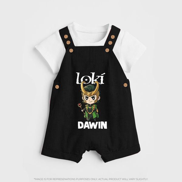  Mischief Maker Loki Chibi Dungaree - BLACK - 0 - 5 Months Old (Chest 18")