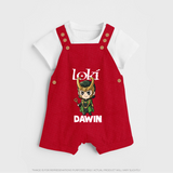  Mischief Maker Loki Chibi Dungaree - RED - 0 - 5 Months Old (Chest 18")