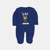  Mischief Maker Loki Chibi Full Body Suit - NAVY BLUE - New Born (Chest 7.5")