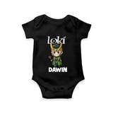  Mischief Maker Loki Chibi Romper - BLACK - New Born (Chest 14")
