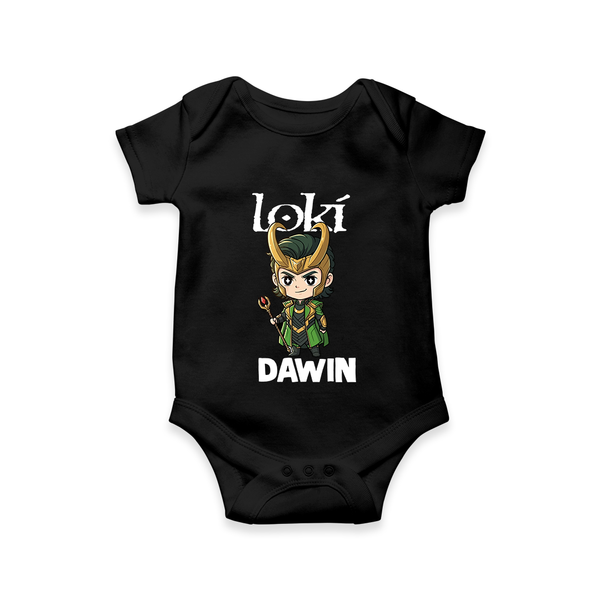  Mischief Maker Loki Chibi Romper - BLACK - New Born (Chest 14")