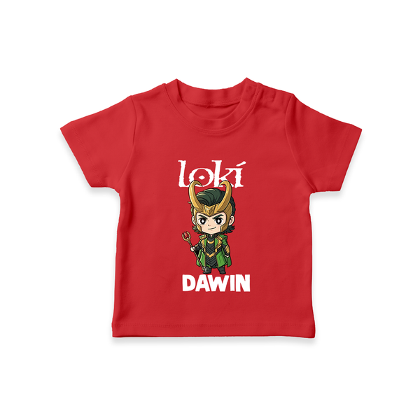  Mischief Maker Loki Chibi TShirt - RED - 0-5 Months Old (Chest 17")