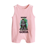  Doctor Doom Supervillain Button Romper - BABY PINK - New Born (Chest 18")