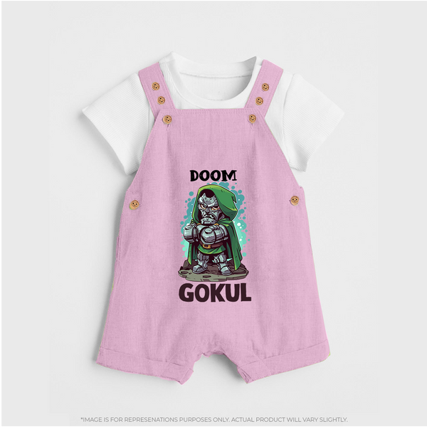  Doctor Doom Supervillain Dungaree - BABY PINK - 0 - 5 Months Old (Chest 18")