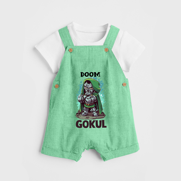  Doctor Doom Supervillain Dungaree - GREEN - 0 - 5 Months Old (Chest 18")