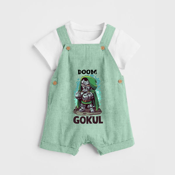  Doctor Doom Supervillain Dungaree - MINT GREEN - 0 - 5 Months Old (Chest 18")