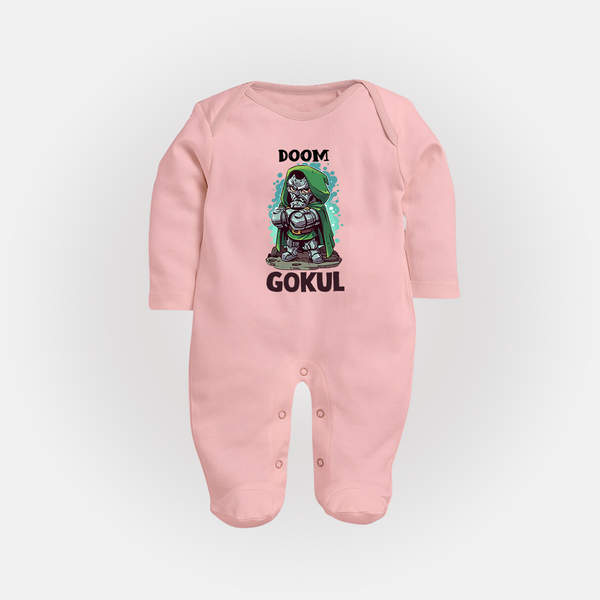  Doctor Doom Supervillain Full Body Suit - BABY PINK - New Born (Chest 7.5")