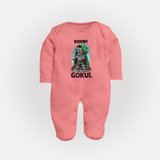  Doctor Doom Supervillain Full Body Suit - PEACH - New Born (Chest 7.5")