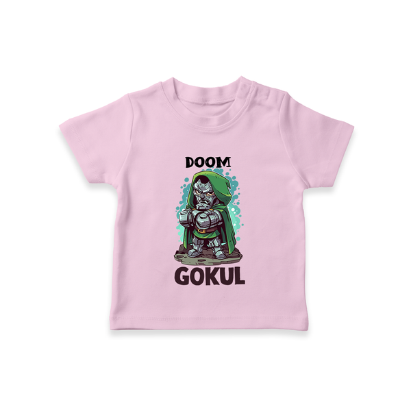 Doctor Doom Supervillain TShirt - BABY PINK - 0-5 Months Old (Chest 17")