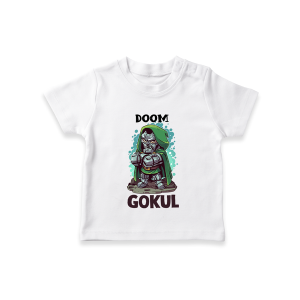  Doctor Doom Supervillain TShirt - WHITE - 0-5 Months Old (Chest 17")