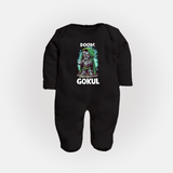  Doctor Doom Supervillain Full Body Suit - BLACK - New Born (Chest 7.5")