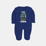  Doctor Doom Supervillain Full Body Suit - NAVY BLUE - New Born (Chest 7.5")