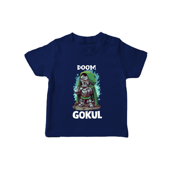  Doctor Doom Supervillain TShirt - NAVY BLUE - 0-5 Months Old (Chest 17")