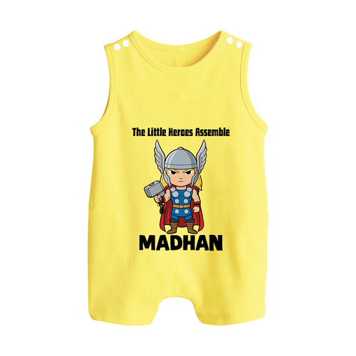 Little Thunder Warrior Graphic Button Romper
