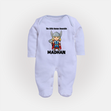 Little Thunder Warrior Graphic Full Body Suit - BABY BLUE - New Born (Chest 7.5")