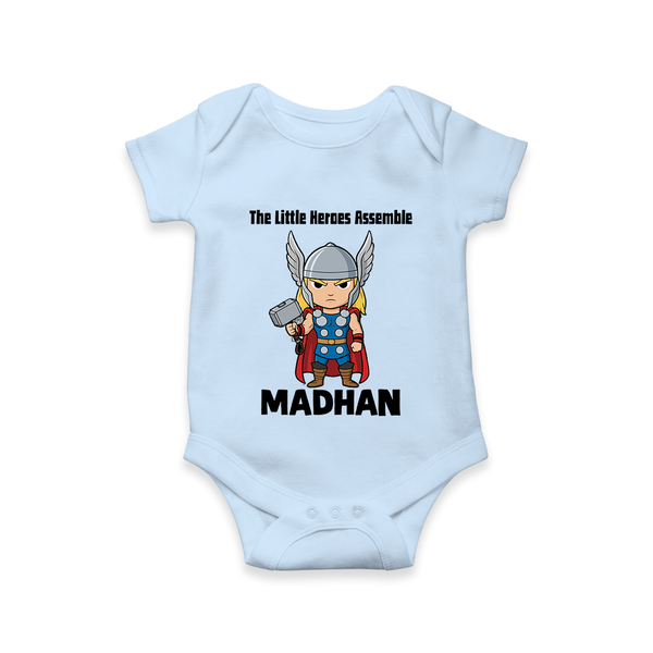 Little Thunder Warrior Graphic Romper - BABY BLUE - New Born (Chest 14")