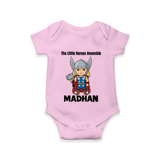 Little Thunder Warrior Graphic Romper - BABY PINK - New Born (Chest 14")