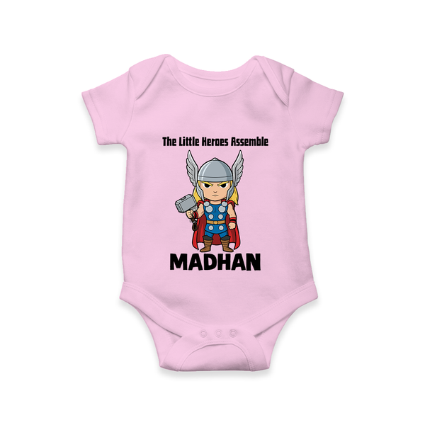 Little Thunder Warrior Graphic Romper - BABY PINK - New Born (Chest 14")