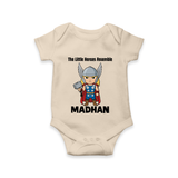 Little Thunder Warrior Graphic Romper - IVORY - New Born (Chest 14")