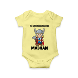 Little Thunder Warrior Graphic Romper - PASTEL YELLOW - New Born (Chest 14")